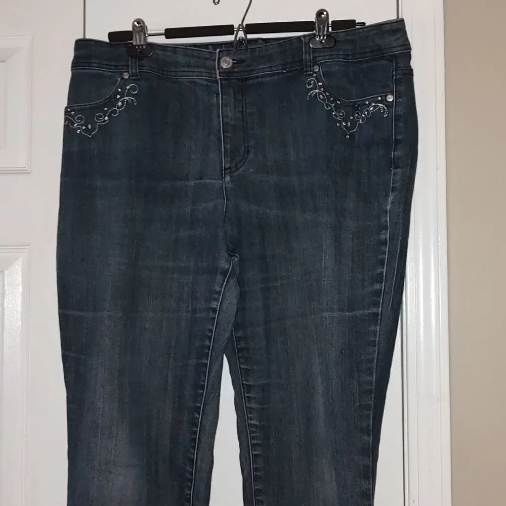 Additions by Chico's embellished jeans  Sz 3 ( SZ 16) NWOT